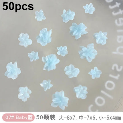 Delicate Dark Red Brown White Rose Flower Leaf Lily Tender Camellia Nail Charms Art Resin Decorations Manicure Tools Accessories