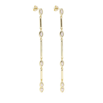 Nuovo speciale color oro Goccia d'acqua Bling Ovale CZ Collana girocollo Lariat Lunga barra a goccia a forma di Y Lunga nappa Gioielli da donna 2025