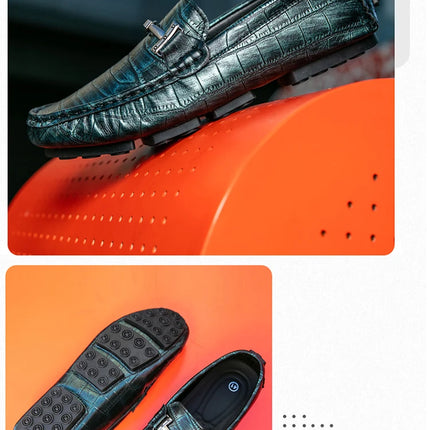 Scarpe Casual da Uomo, Mocassini con Finiture Metalliche, Comodi e Morbidi Slip-on per Adulti