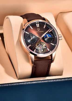PAGANI DESIGN 41MM Orologio da uomo Orologio meccanico automatico di lusso Orologio da pilota impermeabile in acciaio inossidabile da 100 m PDYS021