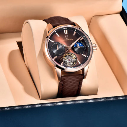 PAGANI DESIGN 41MM Orologio da uomo Orologio meccanico automatico di lusso Orologio da pilota impermeabile in acciaio inossidabile da 100 m PDYS021