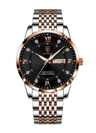Men's watch with double calendar, waterproof, with night light, Korean edition, fashion watch, birthday gift for men, surprise