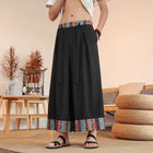 Pantaloni a gamba larga Samurai giapponese Pantaloncini estivi leggeri Patchwork Pantaloni larghi casual Pantaloni traspiranti alla moda alla moda da uomo