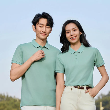 100% cotton work polo shirt, custom pure cotton polo, corporate culture short-sleeved T-shirt, embroidery, print, logo, word