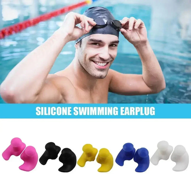 1 pair soft waterproof earplugs Portable silicone earplugs Acc