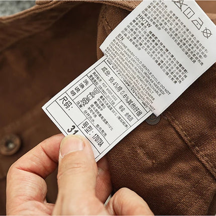 2025 Spring and Autumn New American Retro Heavyweight Patchwork Cargo Pants Men's Fashion Multi-pocket Casual Loose Trousers