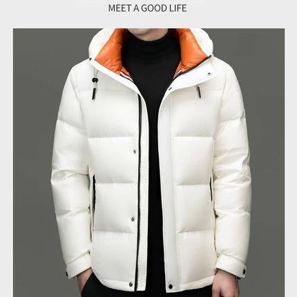 New arrival winter jacket 90% white duck down jackets men,mens thicken warm parkas winter down coat,autumn hooded parkas men