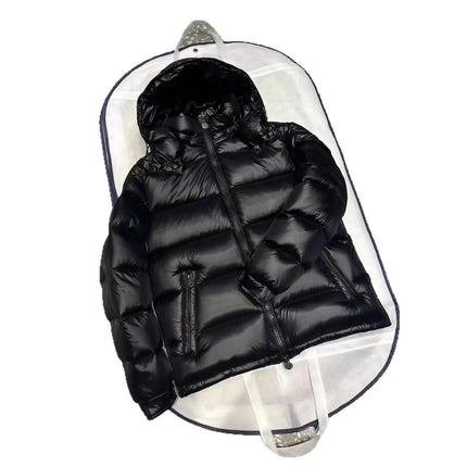 New Winter Bright Down Men Fashion Casual Parkas Coat Thick Warm Glossy White Duck Zipper Male Shiny Hooded Youth Women Jacket