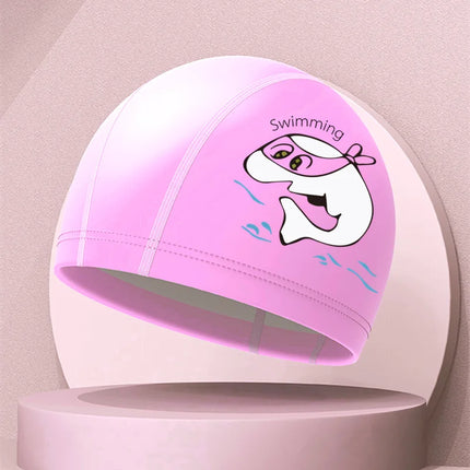 Bonnet de bain pour filles, dessin animé mignon, étanche, protection des oreilles, haute élasticité, chapeau de natation pour enfants, garçons, accessoires de natation pour bébés