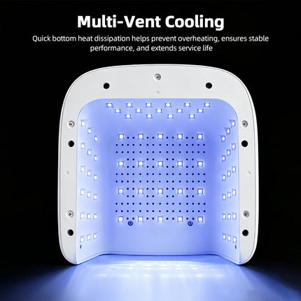 2 IN 1 UV LED Nail Dryer Auto Sensor 78 LEDs Dual Port Fast Curing Nail Light for Single Finger Toe Full Hand Manicure Pedicure