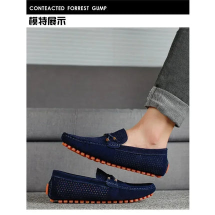 Scarpe Casual da Uomo Estate 2026, Mocassini di Lusso in Vera Pelle, Traspiranti e Comodi per la Guida