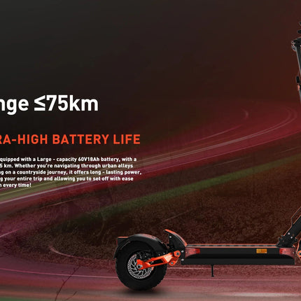 JOYOR T10 Scooter elettrico per adulti 1000W * 2 Motore 60V18AH Batteria Skateboard fuoristrada 10 "Pneumatico fuoristrada Pieghevole E-Scooter platinumshop