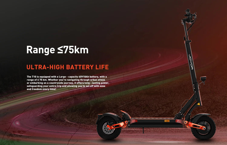 JOYOR T10 Scooter elettrico per adulti 1000W * 2 Motore 60V18AH Batteria Skateboard fuoristrada 10 "Pneumatico fuoristrada Pieghevole E-Scooter platinumshop