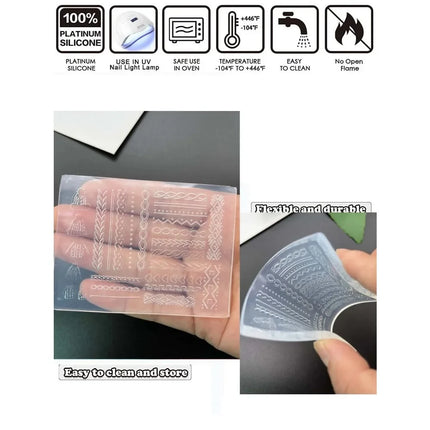 1pc Sweater Line Hat 3D Mold Silicone Nail Art Decorations Ultrathin DIY Templates Mold for Nails Jewelry Crafts