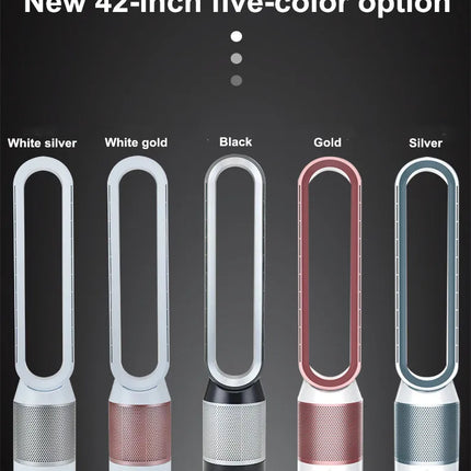 Ventilatore senza lama per circolazione di purificazione dell'aria 220V Ventilatore elettrico da pavimento per dormitorio ultra silenzioso Ventilatore a torre Ventilatore senza lama Ventilatore per stanza