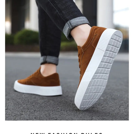 Men's Vulcanized Shoes Fashion Casual Sneakers Lace Up Platform Shoe High Quality Suede Casual Shoes for Men Sneakers Man Shoes