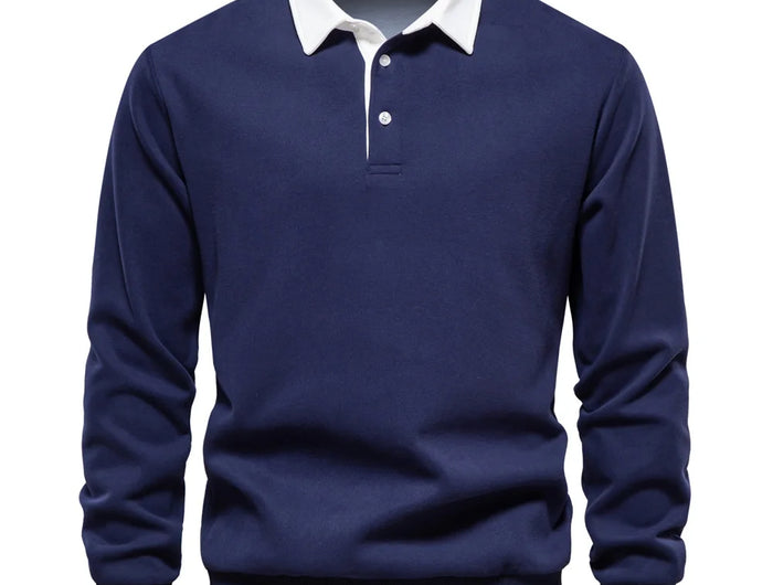 2025 Spring Autumn Polo Neck Sweatshirts for Men Fashion Smart Casual Cotton Mens Hoodies Sweatshirts High-Quality Pullover Tops