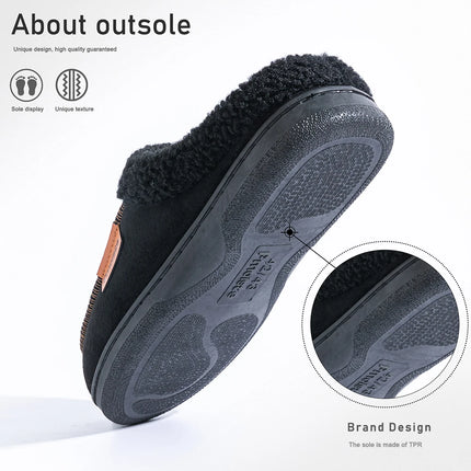Winter New Men's Imitation Deer Skin Slippers TPR Bottom Warm and Comfortable Indoor Slippers Suitable for Home Wear anti Slip