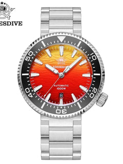ADDIESDIVE 46mm Men Automatic Watch Sapphire Gradient Ice Hockey 1000m Dive Waterproof Mechanical Watch Ceramic Bezel Luminous