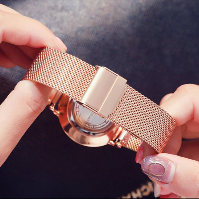 HANNAH MARTIN Movimento al quarzo giapponese in acciaio inossidabile di qualità del marchio Orologio Dropshipping da donna impermeabile da 36 mm in oro rosa completo platinumshop