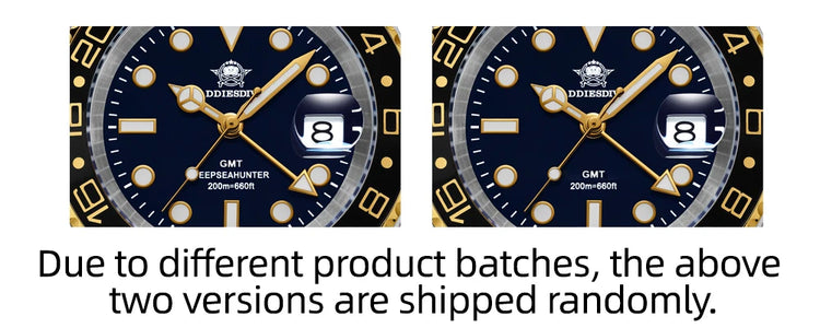 ADDIESDIVE New 40mm Luxury Men Business GMT Watch Swiss Ronda 515-24H Quartz Waterproof 200m Luminous Aluminum Ceramic Bezel