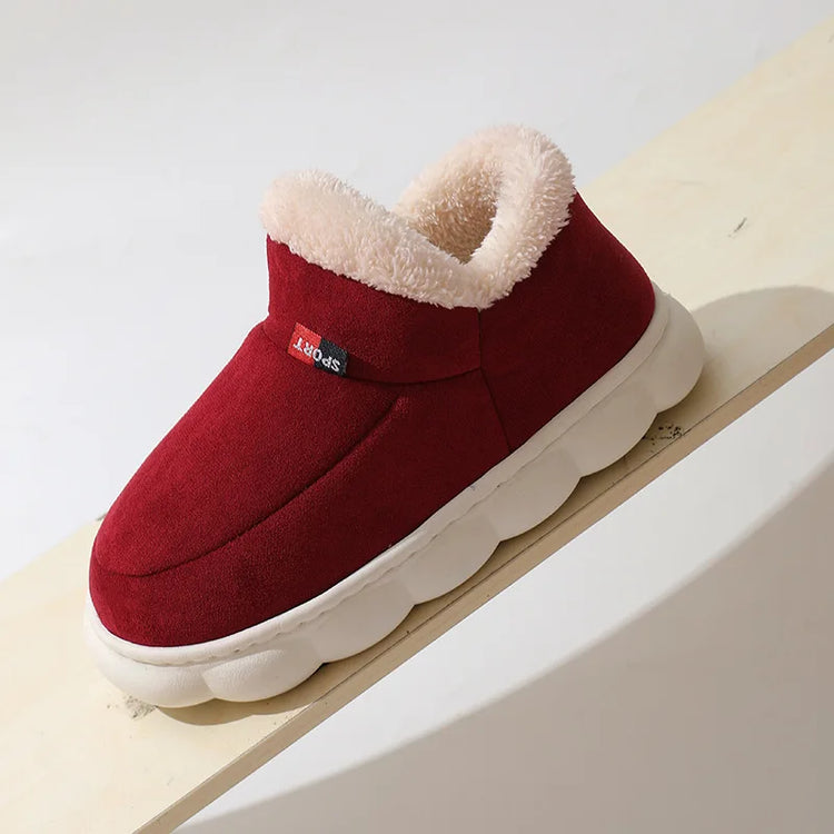 Shevalues Winter Men Slippers Short Plush Men Cotton Boots Indoor Fluffy House Fur Slippers Men Casual Soft Fur Furry Men Shoes
