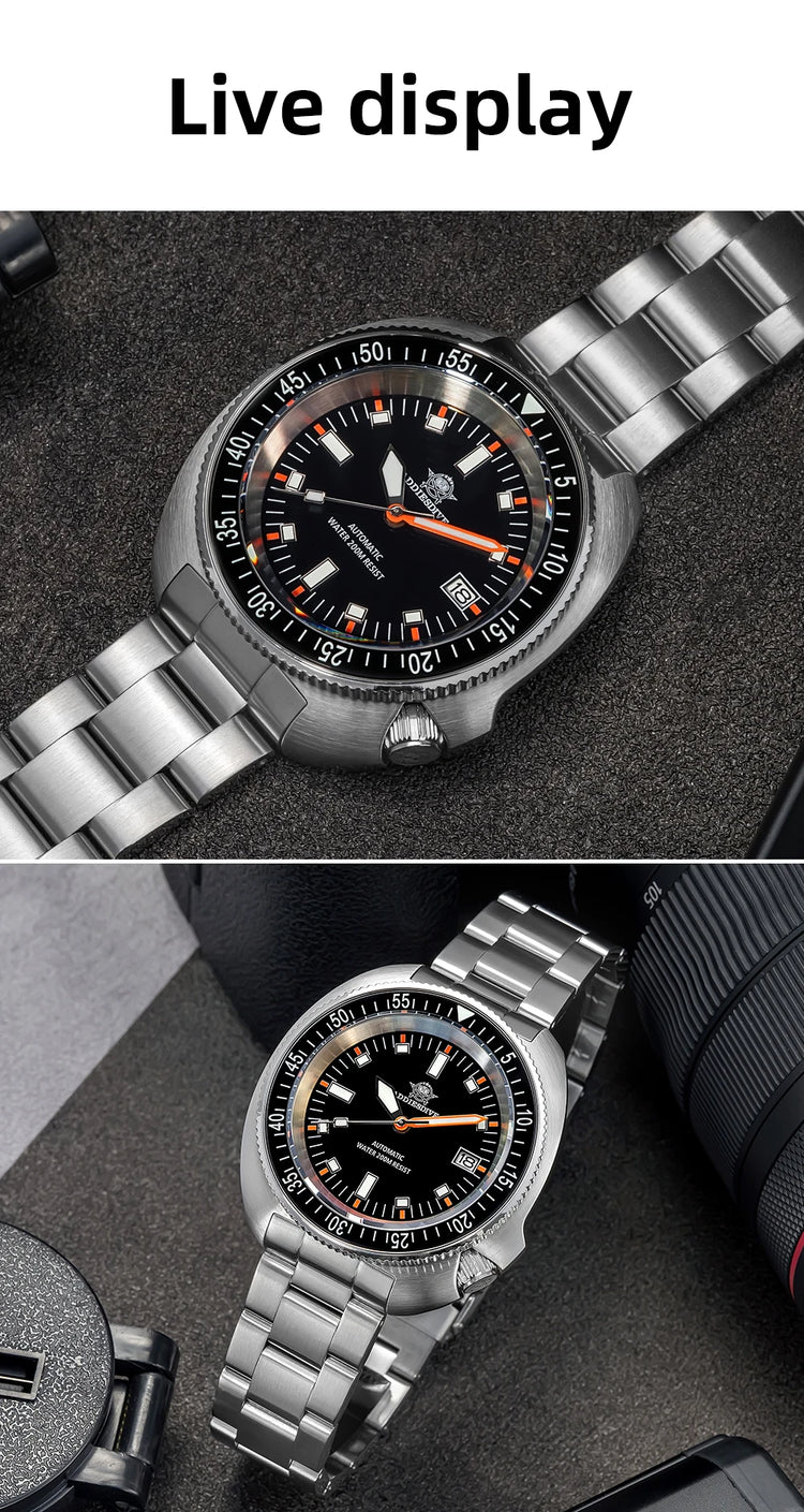 ADDIESDIVE 2025 NEW NH35A Automatic Mechanical Watches Watch For Man BGW9 Blue Luminous 20Bar Waterproof Sapphire Glass Japan