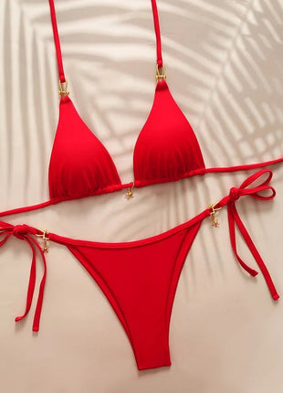 Micro Bikini Triangolare Sexy 2026, Costume da Bagno da Donna, Abbigliamento da Spiaggia, Set Bikini a Due Pezzi con Perizoma Estivo platinumshop