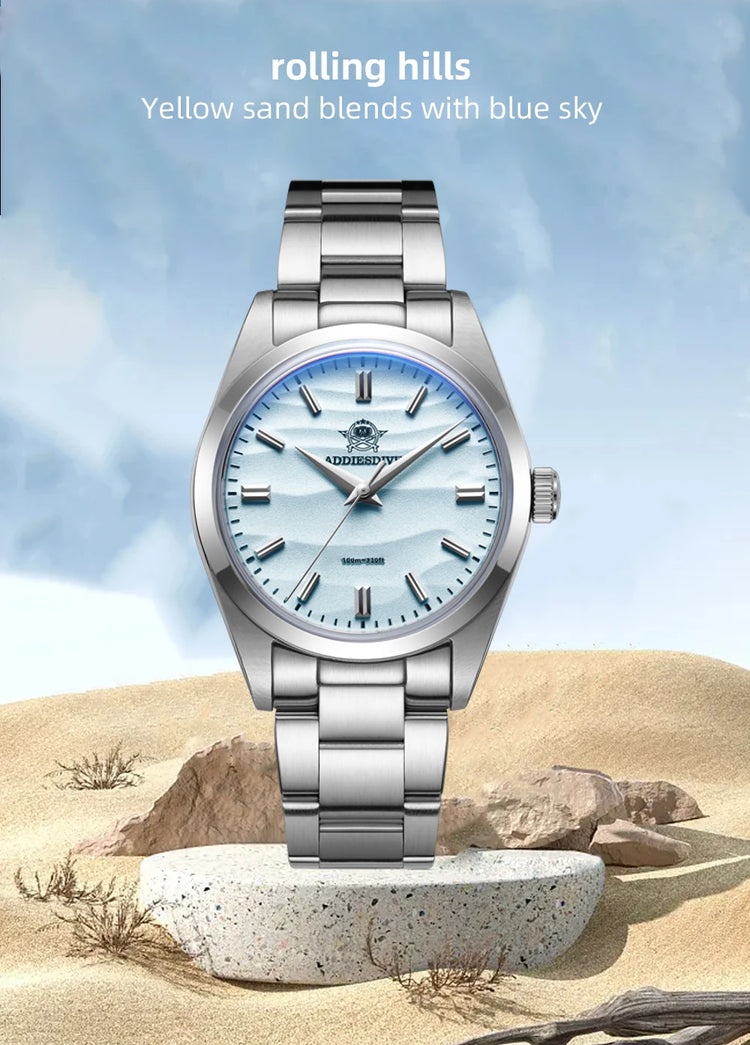 ADDIESDIVE Top Brand AD2030 Woman Quartz Watches Japan VH31 316L Stainless Steel Wristwatch Business 10Bar Waterproof Sport