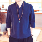 Kimono da uomo in stile giapponese corto a mezza manica in cotone traspirante camicia da uomo T-shirt giapponese estiva Yukata cardigan lavorato a maglia con piume