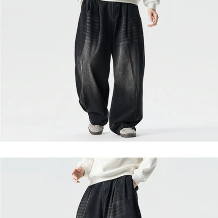 Jeans da Uomo Primaverili Stile Harajuku, Comodi e Lavati, Moda Y2K Punk Casual, Pantaloni Larghi e Leggeri