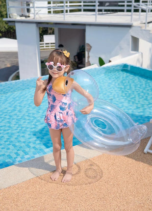 Rooxin Flamingo Nuoto Cerchio Bambino Infantile Galleggiante Piscina Anello di Nuoto Con Parasole Sedile Galleggiante Estate Spiaggia Piscina Festa Giocattoli