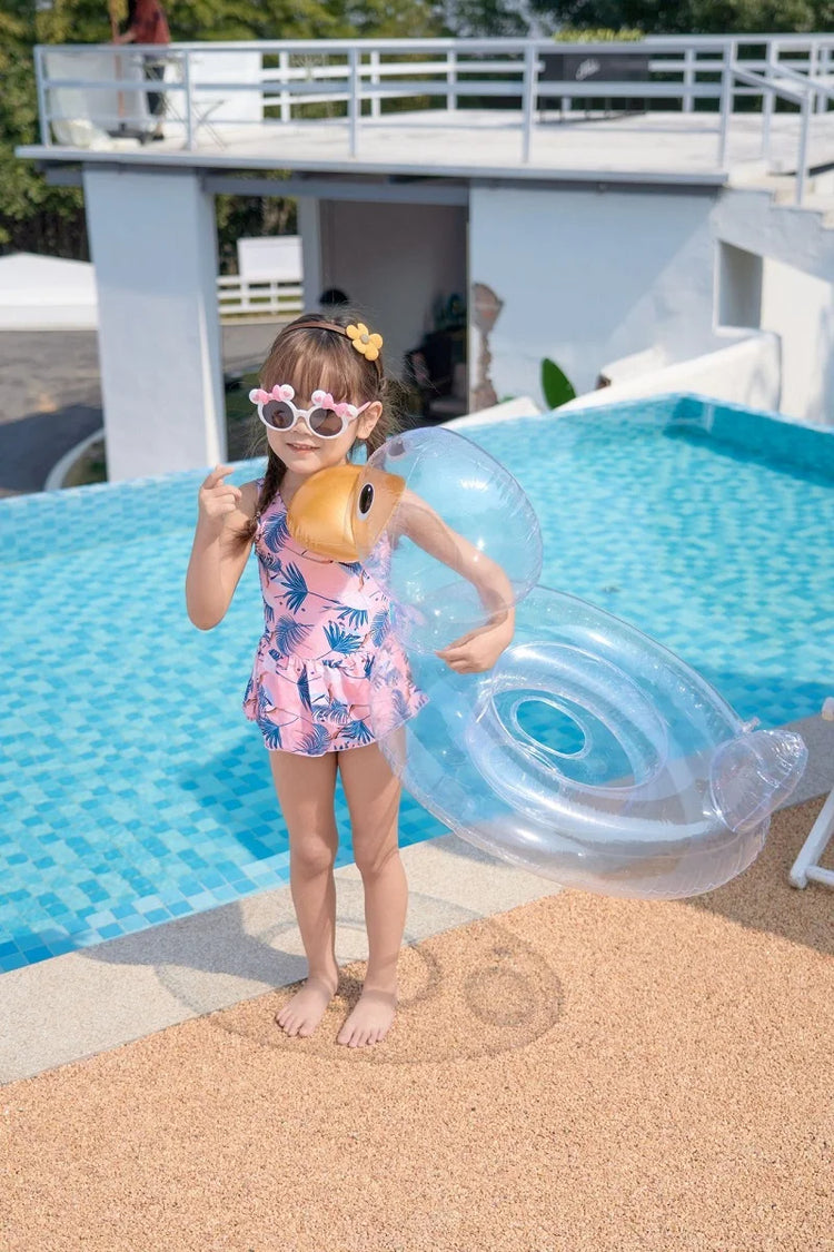 Rooxin Flamingo Nuoto Cerchio Bambino Infantile Galleggiante Piscina Anello di Nuoto Con Parasole Sedile Galleggiante Estate Spiaggia Piscina Festa Giocattoli