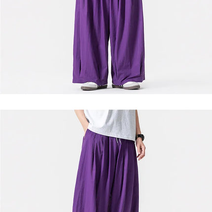 Pantaloni Harem Oversize da Uomo Leggeri Sottili Traspiranti Tinta Unita Stile Harajuku Gamba Larga Casual Moda Pantaloni Dritti Uomo 5XL