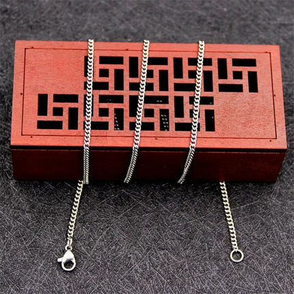 Wholesale 925 sterling silver 2MM 16-30Inches Side Chain Necklace Fit Pendant Fashion Gift For Men and Women Jewelry Accessories PlatiNum