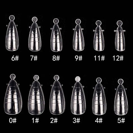 60Pcs Dual Nail Forms Extension Tips Mold Quick Building False Nails Short Almond Acrylic Upper Forms DIY Art Manicure Tool 2027