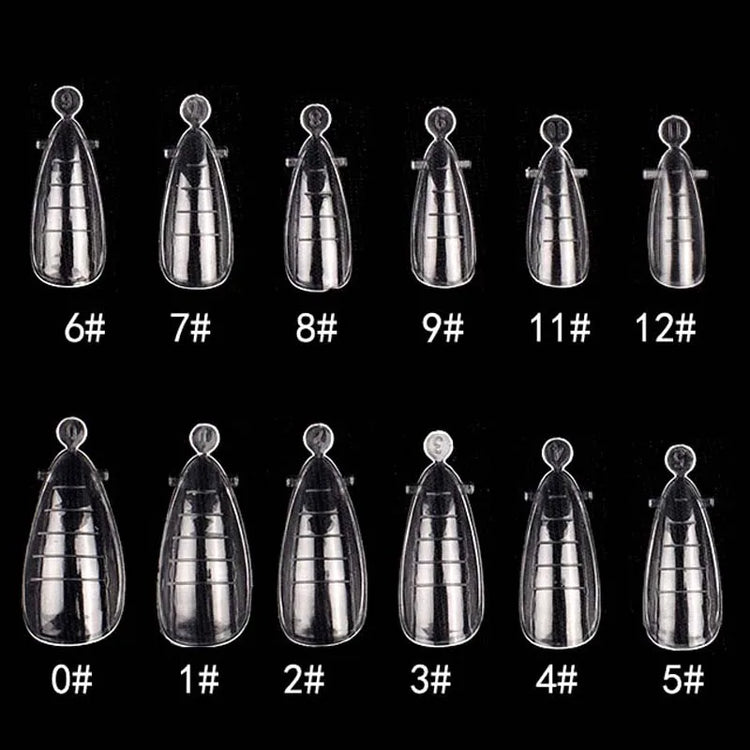 60Pcs Dual Nail Forms Extension Tips Mold Quick Building False Nails Short Almond Acrylic Upper Forms DIY Art Manicure Tool 2027