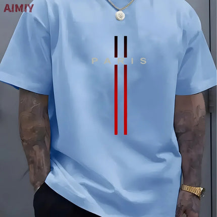 T-shirt da uomo casual sportiva oversize ampia più abbigliamento con stampa Milano comoda maglietta da shopping girocollo a maniche corte