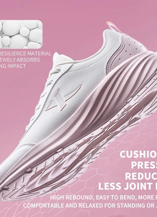 Xtep Running Shoe for Women Support Yu Yi Fw Cushioning Shock WaterProof Stability Durability Breathable Sneakers 875418110055 PlatiNum