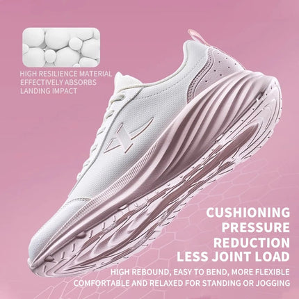 Xtep Running Shoe for Women Support Yu Yi Fw Cushioning Shock WaterProof Stability Durability Breathable Sneakers 875418110055 PlatiNum