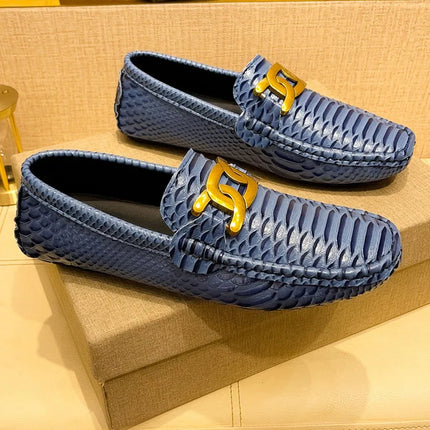 Mocassini in Pelle da Uomo 39-46, Scarpe Eleganti per Matrimoni e Feste, Calzature di Alta Qualità, Mocassini Slip-on di Lusso per Uomo