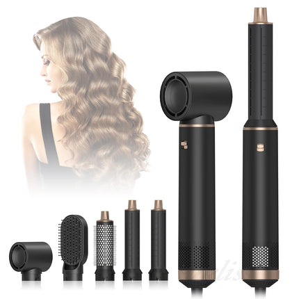 UKLISS 638 5‑In‑1 Hot Air Brush Set, Professional Hair Styling Tools, Multi‑Function Hair Dryer Curling Iron Straightener Kit For Curling, Drying, Straightening, Smoothing And Fluffy Hairstyle, For Home Professional Use