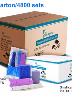 600 Sets/Carton Disposable Pedicure Sets 5Pcs Disposal Pedicura Kit With Cuticle Wood Stickfor Professional Nail Salon Tools