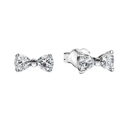 Orecchini in Argento Puro 925 con Zirconi a Forma di Cuore, Stella, Luna e Cerchio, Gioielli per Donne, Regalo per Compleanno, Festa della Mamma, Accessori platinumshop