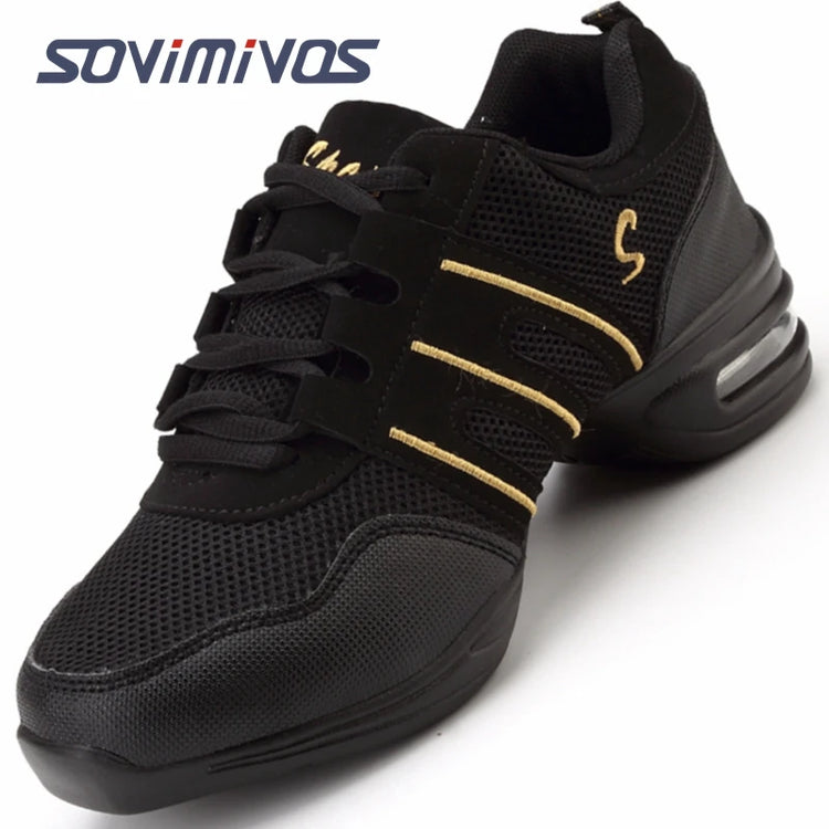 New Soft Outsole Breath Dance Shoes Women Sports Feature Dance Sneakers Jazz Hip Hop Shoes Woman Dancing Shoes Ladies Sneakers