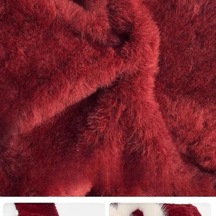 Three-in-one hat Winter Women's Plus  Bear Hat Scarf Gloves One-piece Hooded Cute Warm Plush Three-piece Suit To Prevent Cold