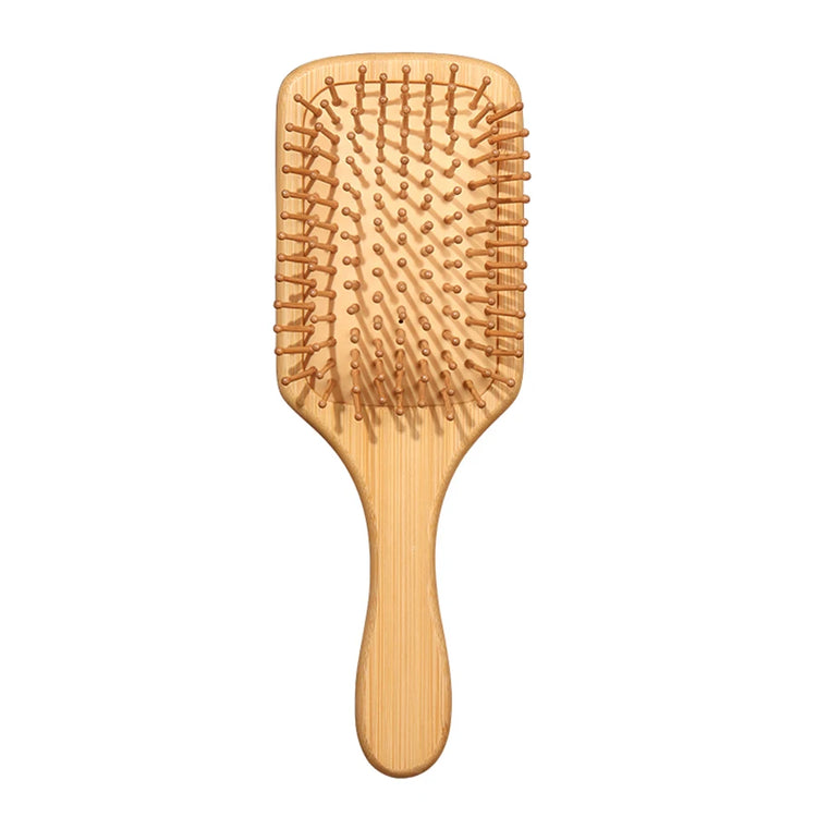 Bamboo Hairbrush Natural Wooden Anti-Static Brush Hair and Scalp Grooming Anti-Static Air Cushion Styling Tool Universal