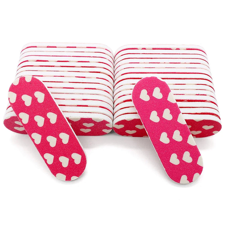 50Pcs Mini Double‑Sided Nail File Sanding Block Colorful Foam Polishing Board For Manicure Pedicure Nail Beauty Work