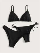 Bikini nero Costume da bagno estremo Triangolo Costumi da bagno sexy String 3 pezzi Bikini Set Costume da bagno donna Beach Tangas Biquinis Feminino platinumshop