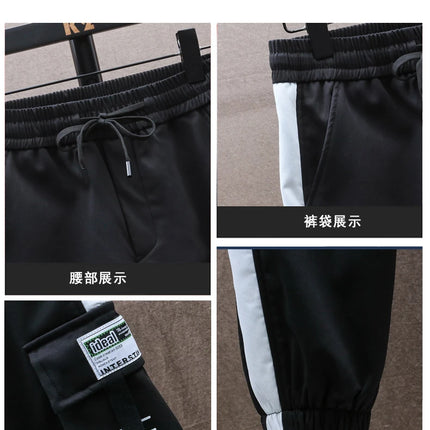 Autumn Casual Men Sets Two Pieces Fashion Korean Trend Hooded Jacket + Pants Spring Sweatshirt Sportswear Man Suit